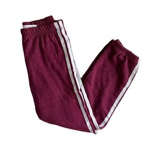 Spiritual Gangster Perfect Sweatpants White Side Stripes Girls Size Small NEW